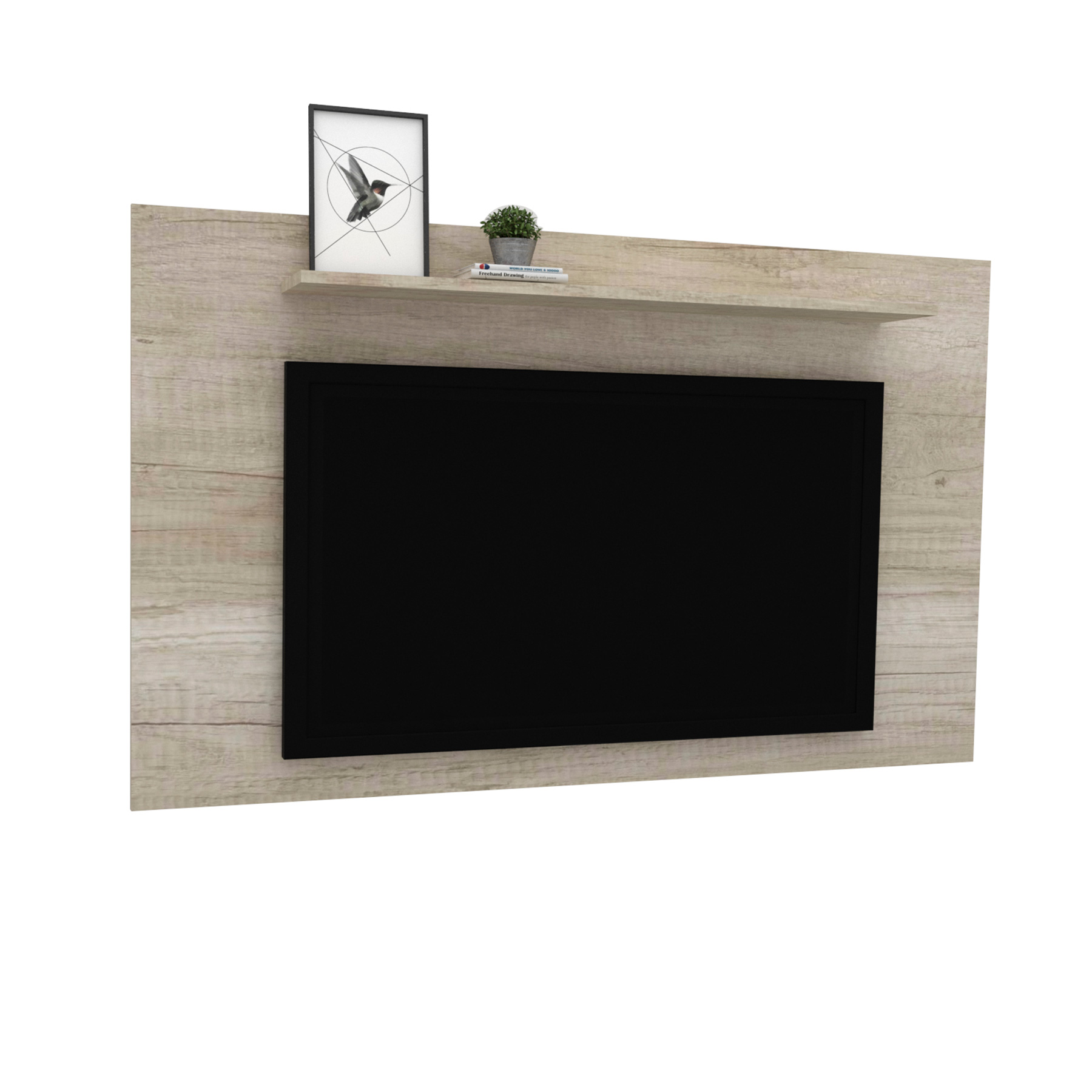 Mueble TV con estante panelado